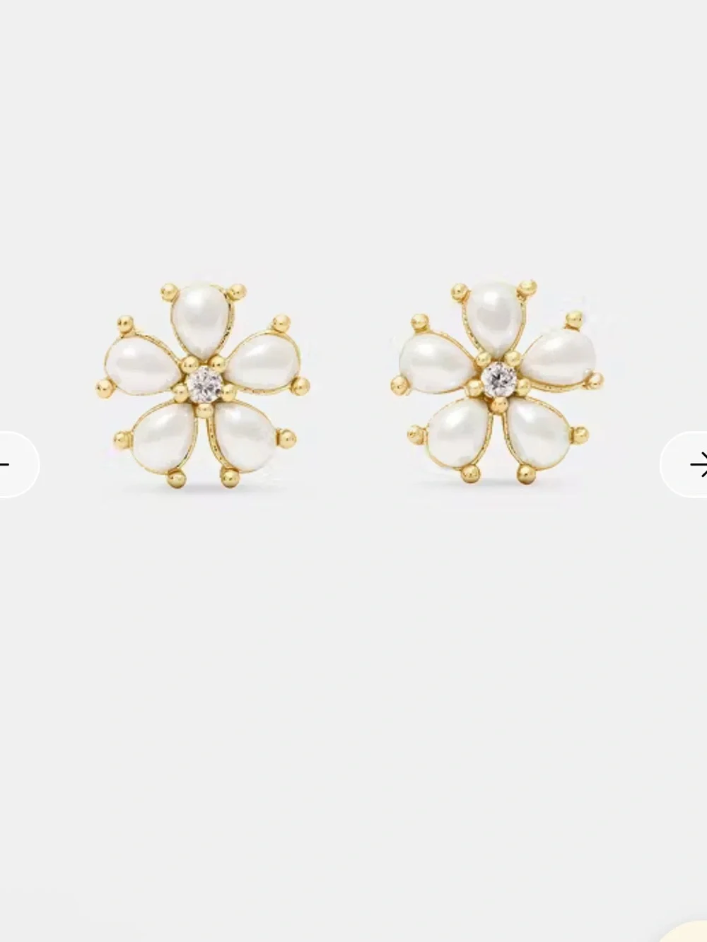 Kate Spade You're A Gem Flower Studs - Gold & White